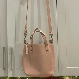 Pink Leather Crossbody Bag Handcrafted in Spain